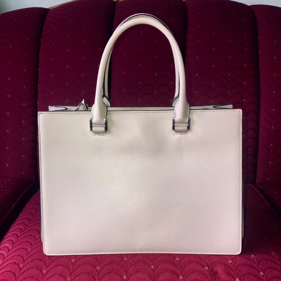 Michael Kors Women's Satchel Medium Sutton Gusset Cement Color Handbag Bag - Picture 4 of 10